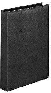 VELOFLEX 5143780 - Ringbuch Exquisit DIN A4, Ordner, hochwertige Weichfolie, Lederoptik, 4-Ring-Mechanik, 25mm, schwarz