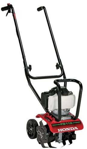 Honda FG110 Mini Tiller Cultivator, 6- to 9-Inch Tilling Width, Break New Ground or Prep Soil, Gas Engine, Adjustable Depth Bar (FG110KiAT)