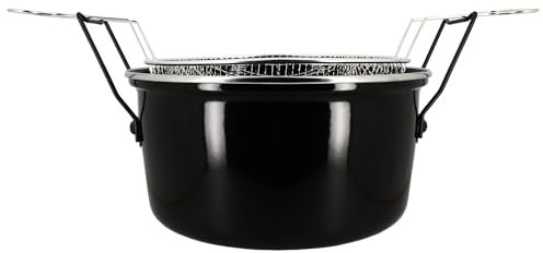 Util'Home 3645575 Friggitrice in acciaio, 28 cm, Nero