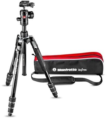 Manfrotto Befree Advanced Tripod MKBFRTA4BK-BH Befree Advanced Travel Tripod, Twist Lock with Ball Head for Canon, Nikon, Sony, DSLR, CSC, Mirrorless, Lightweight Aluminium - Black