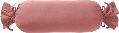 Erwin Müller Nackenrollenbezug Nürnberg Doppel-Jersey, Altrosa Größe 40x15 cm Ø - strapazierfest, besonders formtreu, mit Bindeband