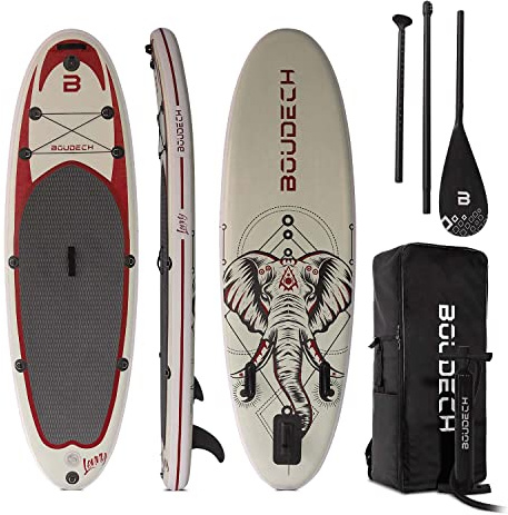 Stand Up Paddle Board Allround - Tavola da SUP gonfiabile 275X80X15 cm con pagaia, cavigliera, gonfiatore, kit riparazione e borsa da trasporto. Idonea per principianti. Peso Max 140kg