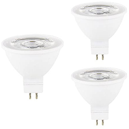 3 Pezzi GU5.3 MR16 Lampadina Led 6W AC 230V Bianco Freddo 6000K 60W GU5.3 Equivalente a Lampada Alogena,Senza Sfarfallio, 600LM Non Dimmerabile Angolo di Flusso Luminoso 120°