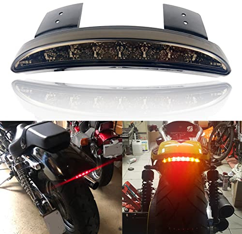 BREDUXSER Fanale Posteriore LED Moto con Frecce Bordo Parafango Posteriore Luce Freno Luce Stop Luce Targa Lente Fumé Impermeabile 12V Compatibile con H-arley Sportster XL883N 1200N XL1200V XL1200X