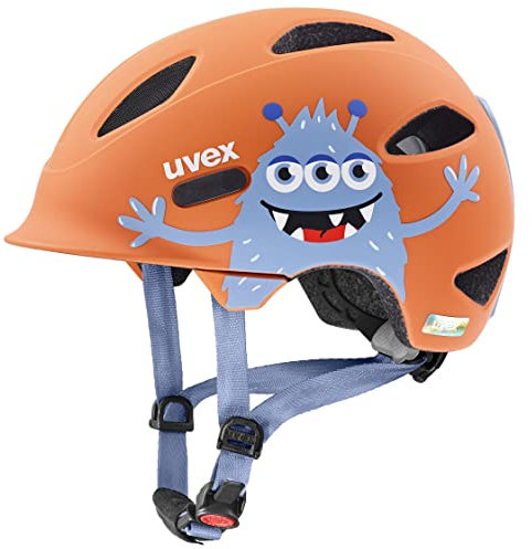 uvex OYO Style - Leichter Kinder-Helm für Kinder - intergierter Seitenschutz - individuelle Größenanpassung - Monster Papaya matt - 50-54 cm