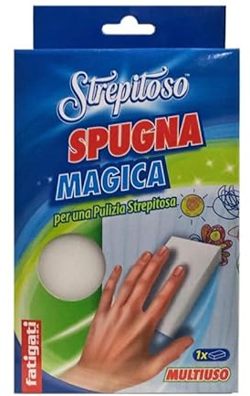 Spugna Magica - 2pz - Dimensioni 11x7x4cm - Per Rimuovere Macchie e Segni dalle Superfici/Multiuso/Cucina/Casalinga