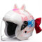 Cool Girl Pink Elektro-Motorrad-Halbgesichtshelm Retro 3/4 offenes Gesicht Damen Ganzjahres-Halbhelm Herren Roller Moped ATV Street Jet-Helm, DOT-zugelassener Schnellverschluss-Helm Q,54-59cm