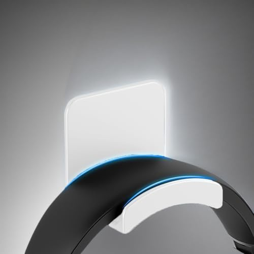 Fiorky Headphone Hanger Holder Wall Mount, Universal Wall Mount Holder Adhesive Headphone Hook Headphone Holder for Easy Damage-Free Wall Desk Or PC Mounting,Gaming Headset Hanger Under Desk