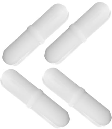 OUNONA 4pcs White Magnetic Stirrer Mixers Replacement Rotors for Self Stirring Cups Laboratory Beverage Stirring Bars Capsule-shaped Rods
