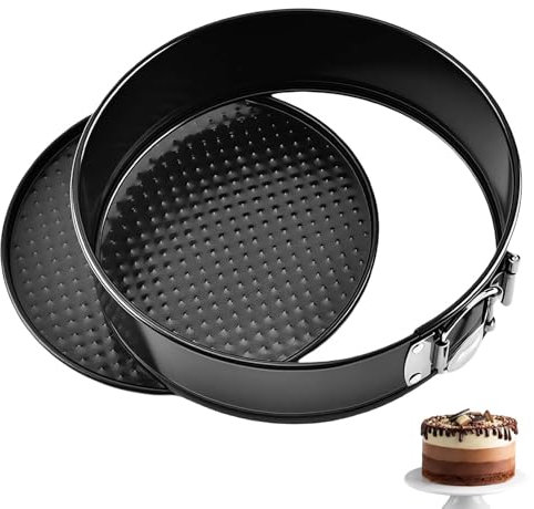 ClcIosis Moule à gâteau, rond, 15,2 cm, avec revêtement antiadhésif, fond amovible pour un démoulage facile, convient pour la cuisson des gâteaux (noir)