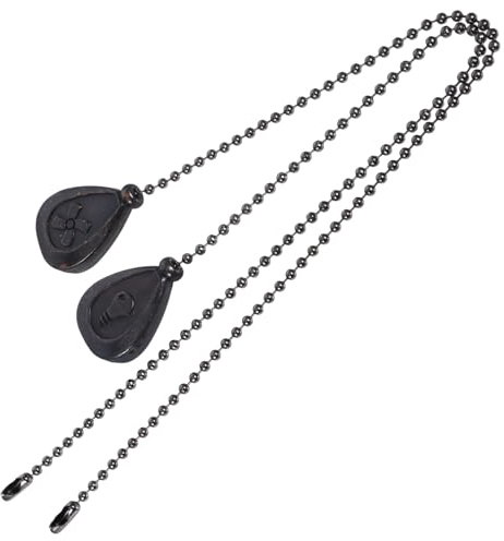 LALAFINA 2 Pezzi Catenelle Estensione Ventilatore e Lampada Vintage Pendenti Decorativi per Catena Tira Luce Soffitto Prolunga Multifunzionale per Ventilatori e Lampade da Soffitto