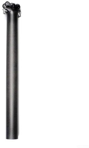 Yhenlovtt Fibra de carbono ultraligera para tija de sillín de bicicleta de 27,2 sobre 31,6 mm, 350-400 mm, cabeza recta 3K mate para bicicletas de carretera y montaña (27,2 x 400 mm)