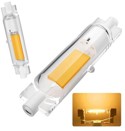 Asientep Lampadine R7S LED 78 mm dimmerabili, LED R7S 78 mm 20 W equivalenti a lampadina alogena 200 W, senza sfarfallio, AC 220-240 V, bianco caldo 3000 K 2000 lm, illuminazione a fascio 360 gradi