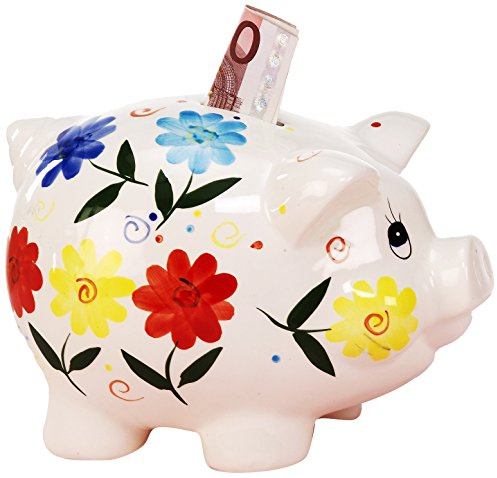 Sunny Toys 11952 Porzellan Sparschwein Circa 23 cm mit Schloß