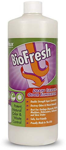 Enzyme Drain Cleaner & Deodorizer for Sink Drain, Showers, Septic Systems, Bathroom & Kitchen - Smell Remover for Fruit Fly Garbage Disposals, Dishwasher & Washing Machines - (32oz)