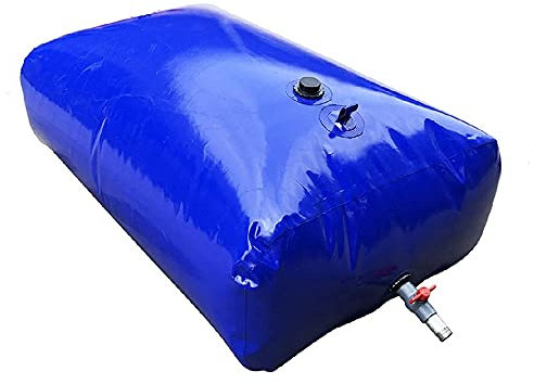 WANLIAN Wasserbehälter Tragbar 330L Wassersack/Wasserspeicher Mit PVC Kugelhahn, Verdickt Faltbar, Anwendbar auf Flüssige Lagerung und Transport Garten Landwirtschaftlichen Notfall