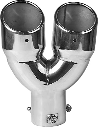 Umisu Embout Échappement Double Sortie Acier Inoxydable Tuyau Échappement Double Embout Inox Sortie Echappement Voiture Silencieux