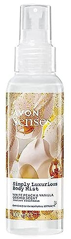 Avon Simply Luxurious White Pfirsich & Vanille Orchidee Duft Körperspray 100 Ml.