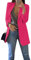 EFOFEI Mädchen Zeitloser Klassischer Anzug Sakko - Cardigan Mit Revers für Geschäft, Büro, Dating - Mode Trenchcoat Rose Rot M