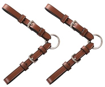 ExionPro Convertisseur de Mors Pelham à Anneaux Exion (réglable) pour Bride Anglaise | Sangle Pelham en Cuir à Une rêne | Double réglage de la Boucle SS