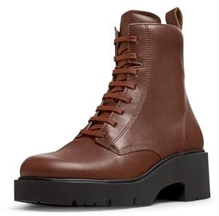 Camper Women's Milah K400577 Lace Up Bootie, Medium Red 011, 38 EU