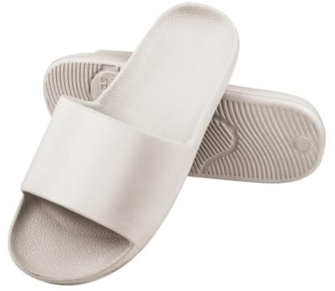 AUFIKR Sandales à enfiler pour homme et femme - Sandales à bout ouvert - Pour salle de bain, plage, intérieur