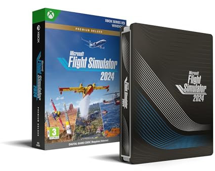 Microsoft Flight Simulator 2024 – Premium Deluxe SteelBook® Edition – Xbox Series X|S and Windows Digital Code