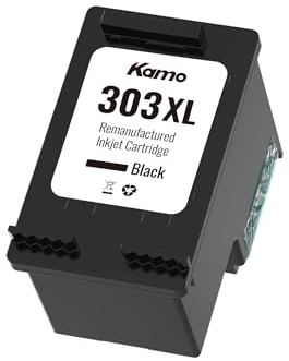 kamo 303XL (1x Schwarz) Multipack Druckerpatronen Kompatibel mit HP 302 302 XL - für Envy Photo 6220 6230 6232 6234 7130 7134 7830, Envy Inspire 7220e 7221e 7224e 7920e 7921e 7924e 7925e, Tango x