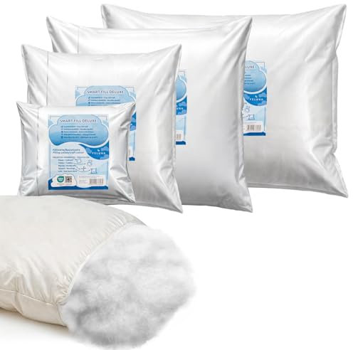 Feluna Füllwatte für Kissen; Flauschiges Polyester Füllmaterial Stopfmaterial; Kissenfüllung Stofftier- & Bastelwatte; Öko-Tex Zertifiziert (0,25 Kg.)