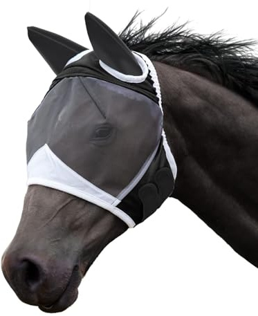 Fine Mesh Horse Fly Mask, Breathable Horse Nose Cover for UV Protection, Nose Filter Fly Mask for Face Protection