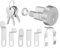 Sistema di bloccaggio per cassetta postale L1172C con kit di ricambio completo per un uso sicuro (1 set)