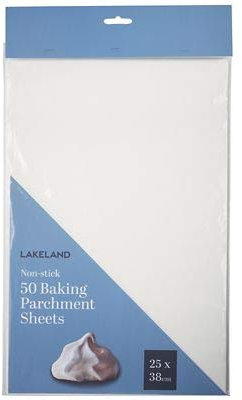 Lakeland Baking Parchment Paper Sheets 25cm x 38cm (10 x 15) - Pack of 50