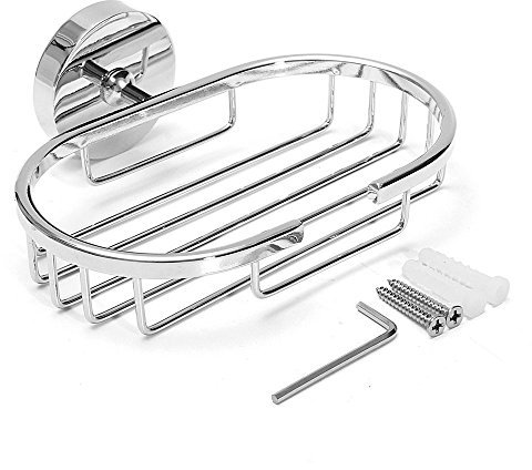 Aothpher Soap Dishes for Bathroom with Drainage Stainless Steel Wall Mounted Soap Holder, Polished Finish