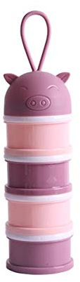 chlius Leche en Polvo, Dispensador Fórmula Portátil 4 Capas Caja Dosificadora para Bebés Leche En Polvo Sin BPA Y Almacenamiento Contenedores Aperitivos para Viajes Y Hogar