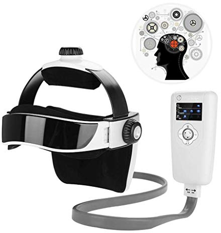 WOERD Masajeador Eléctrico De Casco De Masaje, Multi-direccional De La Vibración Neumática Inteligente con Sendación De Presión como Dedos Alivio Estrés