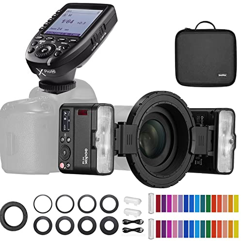 Godox MF12 MF12-K2 Macro Flash con trigger Xpro-N per Nikon, flash TTL off-camera Speedlite 12 W, controllo wireless 2,4 G, modalità TTL/M, batteria al litio integrata da 3,7 V/6,29 W