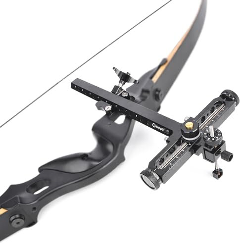 Bogenvisier Recurvebogen, Aluminium Bow Sight Bogenschießen Recurve Abnehmbare, T Form Langer Pfosten Schießen Zielwerkzeuge Zubehör, 1 Pin Bogen Visier für Bogenzubehör