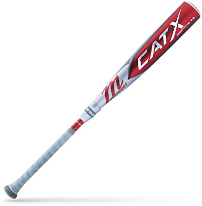 Marucci Jungen Catx Composite USSSA Senior League Baseballschläger, 2 3/4 Schaft Verbundmaterial, Grau/Rot, 32/ 27 oz