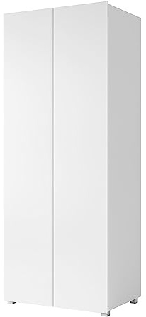 Lomadox Kleiderschrank Drehtürenschrank in weiß Hochglanz, B/H/T ca. 80/200/52 cm