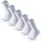 DANISH ENDURANCE Crew Laufsocken (3|5 Paar), Halbhohe Sportsocken, Kompression, Unisex, für Damen & Herren, Weiß - 5 Paar, 39-42