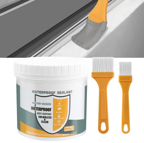 500g GrauTransparente wasserdichte Beschichtung, unsichtbares wasserdichtes Mittel, transparente wasserdichte Versiegelung, wasserdichte Beschichtung für den Innen- und Außenbereich Badezimmer