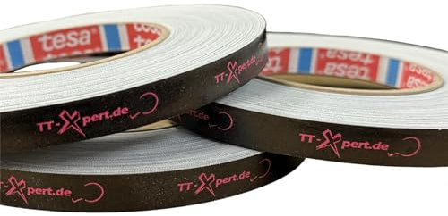 TT-Xpert.de TT-Xpert Tischtennis Kantenband, Kanttenschutz schwarz/Magenta Breit/Länge 12 mm 50m
