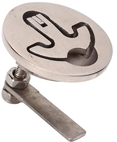 Msiud Chiusura a Camma per Barca, Barca a Botola Morsetto per Boccaporto Barche Chiavistello per della Filo Maniglia di Sollevamento Inossidabile 316 Lucido con T Portello Piastra Posteriore