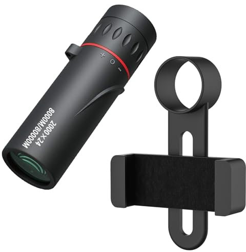 TianWlio Mini Telescope Monoculaires Télescope Monoculaire Portable Professionnel Télescope Monoculaire avec Support de Téléphone pour Observation Oiseaux, Voyages, Randonnée