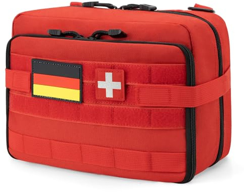 Jueachy Reiseapotheke, Groß Kapazität Medikamententasche Leer Erste Hilfe Tasche Taktische Molle Tasche First Aid Kit Notfalltasche Medikamenten Aufbewahrung für Outdoor Camping Reisen Motorrad