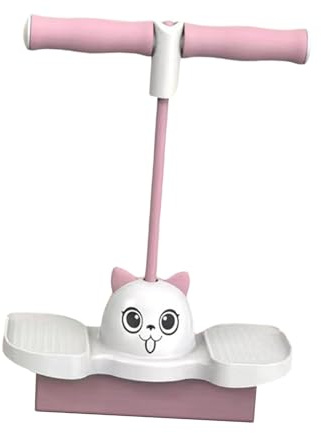 YEJBBUC Pogo Ball med handtag höghopp pogo studsande boll för spel lekplats barn rosa 380 x 900 cm