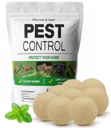 ADMUIPL Repelente de Plagas, Repelente para Ratas y Ratones para Hogar y Coche, Apto para Mascotas, Mejor Que Ultrasónico, Pack de 8