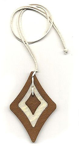 Gallay Collier Rautenbarock braun beige 3tlg 90 cm