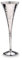 Champagnerkelch, Sektkelch gehämmert H 22,5cm D 8,0cm versilbert