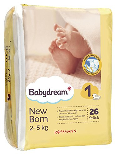 Babydream Windeln New Born Größe 1, 2-5 kg, 26 Stück